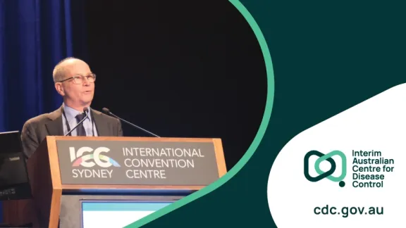 Paul Kelly speaking at the conference
