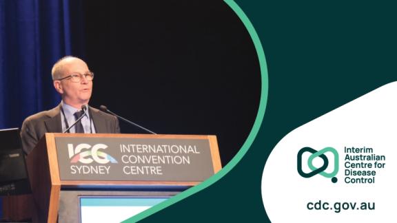 Paul Kelly speaking at the conference