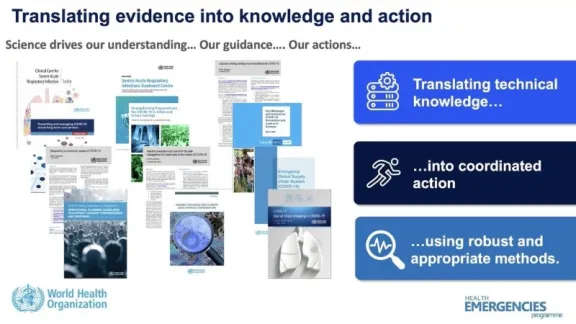Slides about evidence to knowledge and action from Dr Van Kerhove's visit to the interim Australian Centre for Disease Control