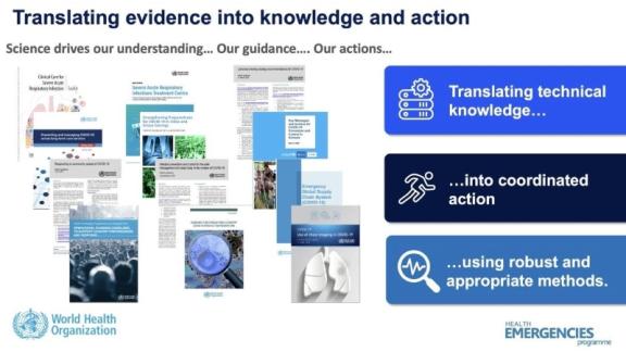Slides about evidence to knowledge and action from Dr Van Kerhove's visit to the interim Australian Centre for Disease Control