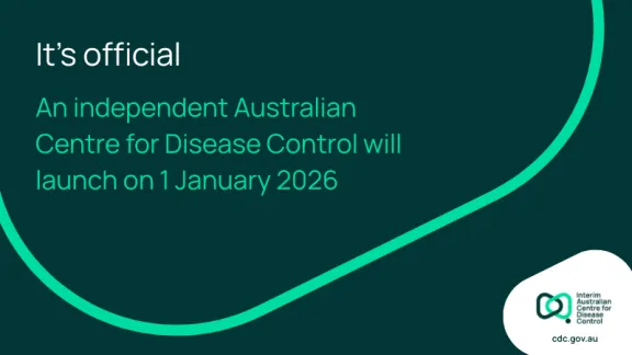 Branded tile saying it's official - Australian CDC to start 1 January 2026