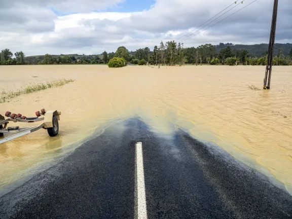 Flooded road