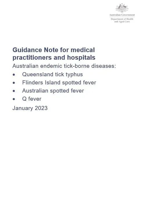Front cover of guidance note document