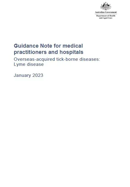 Front cover of guidance note document