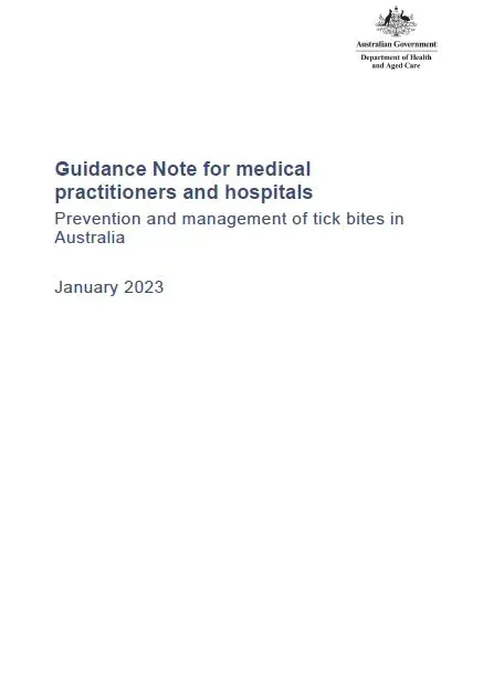 Front cover of guidance note document