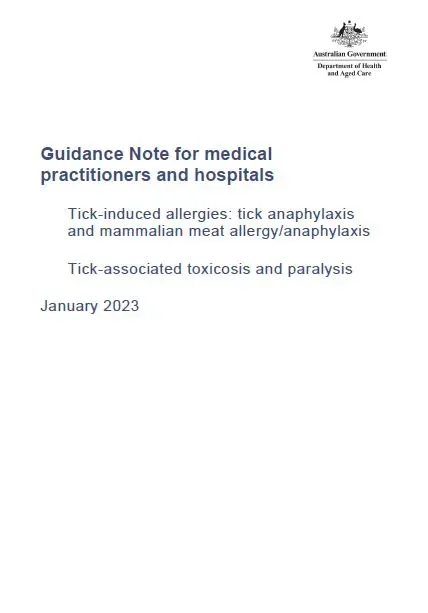 Front cover of guidance note document