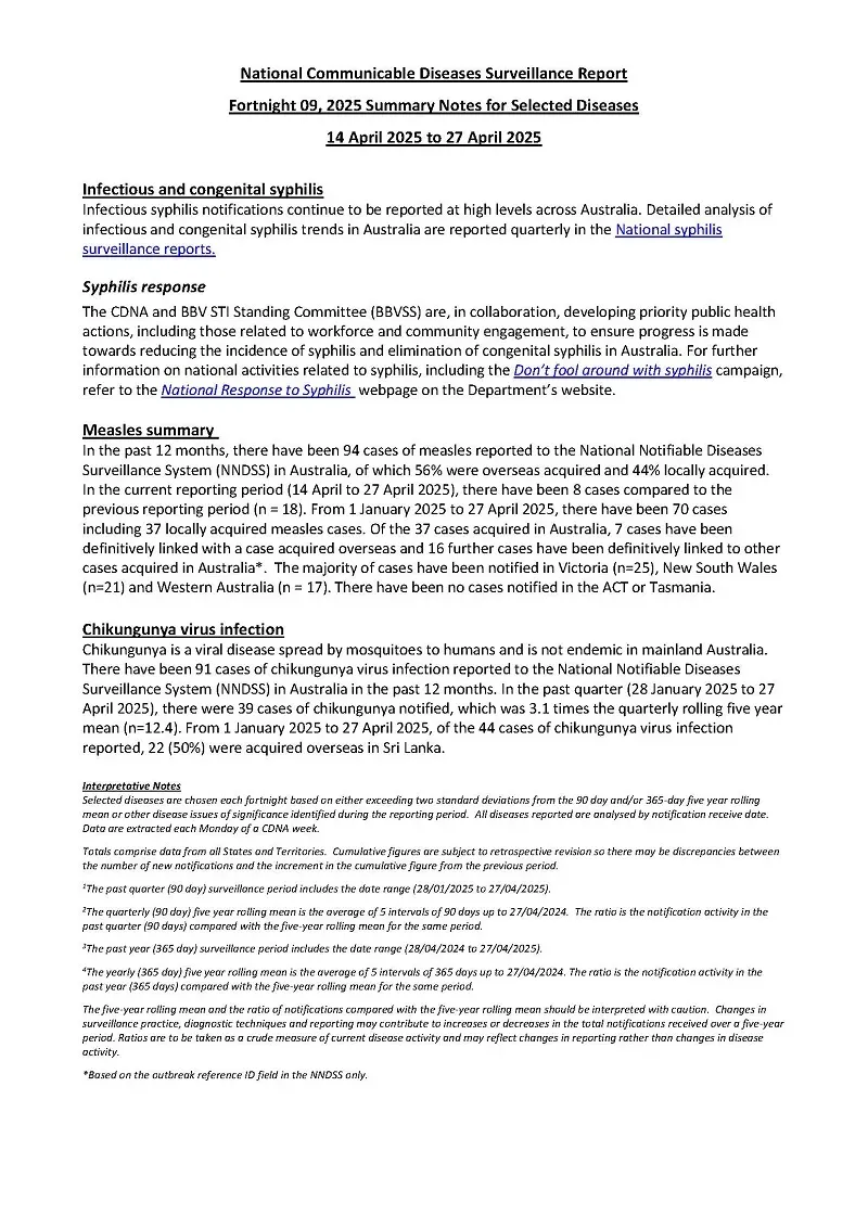 Image of fortnightly report document