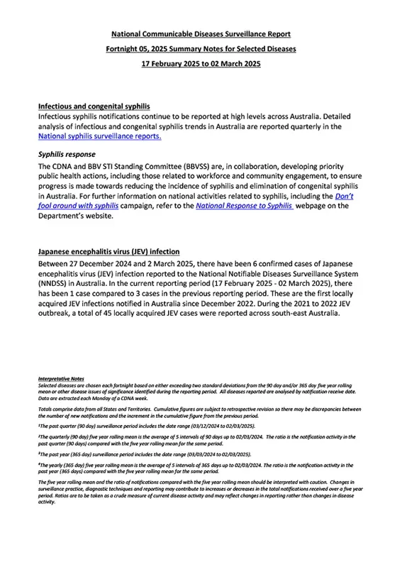 Image of fortnightly report document