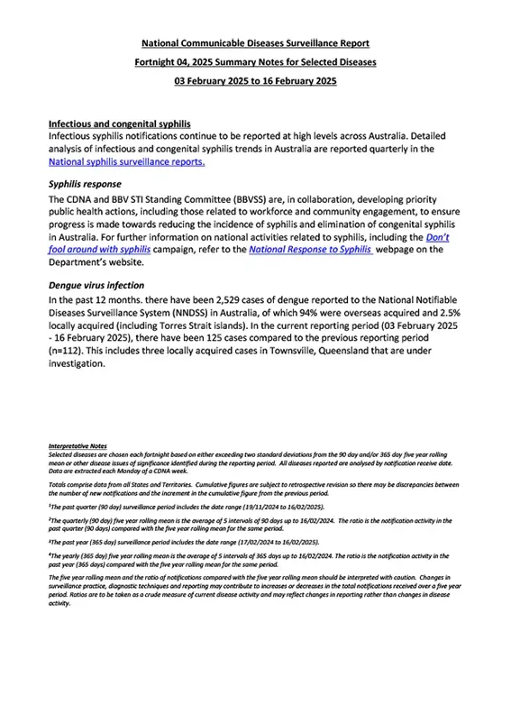 Image of fortnightly report document