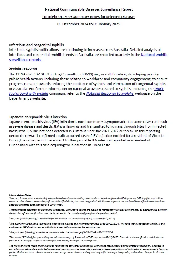 Image of fortnightly report document