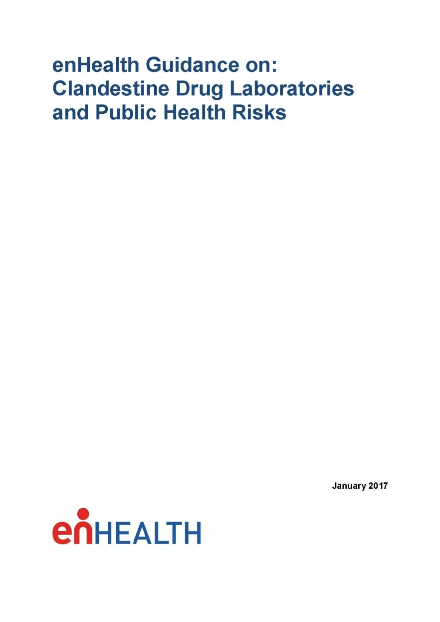 Front cover of guidance document