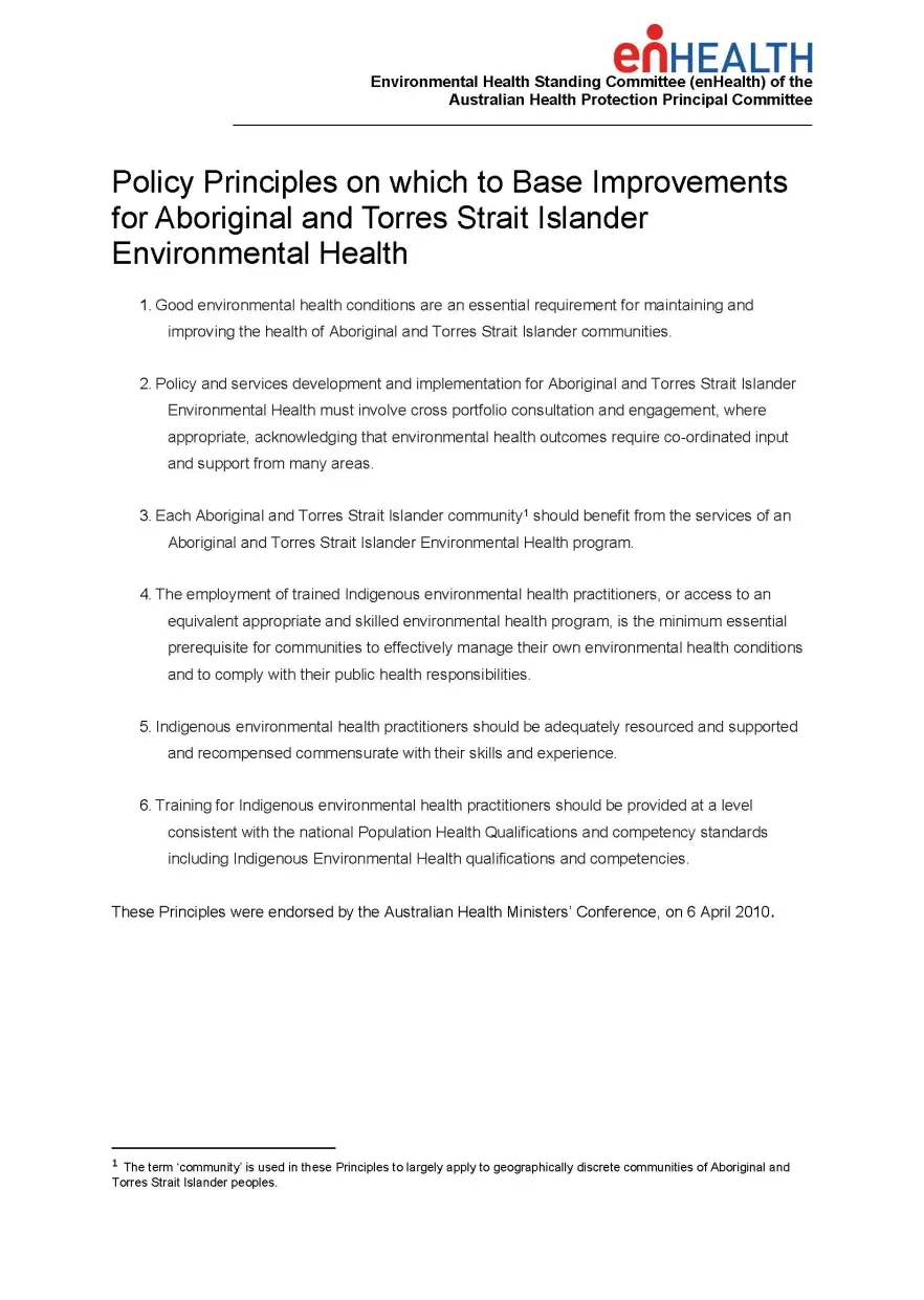 Front cover of guidance document