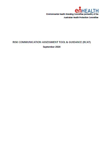 Front cover of guidance document