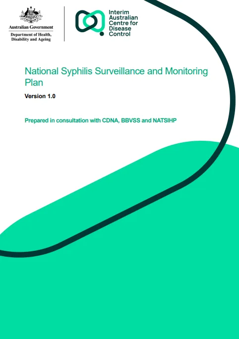 National Syphilis Surveillance and Monitoring Plan cover page