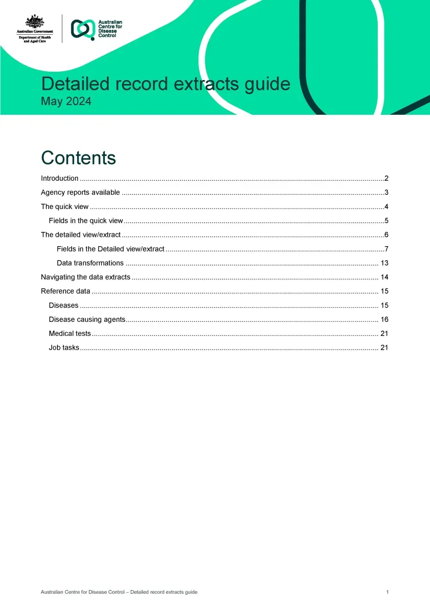 NORDR – Detailed record extracts guide