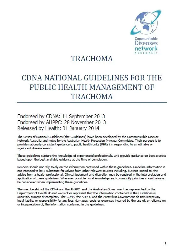 Trachoma – CDNA National Guidelines for Public Health Units