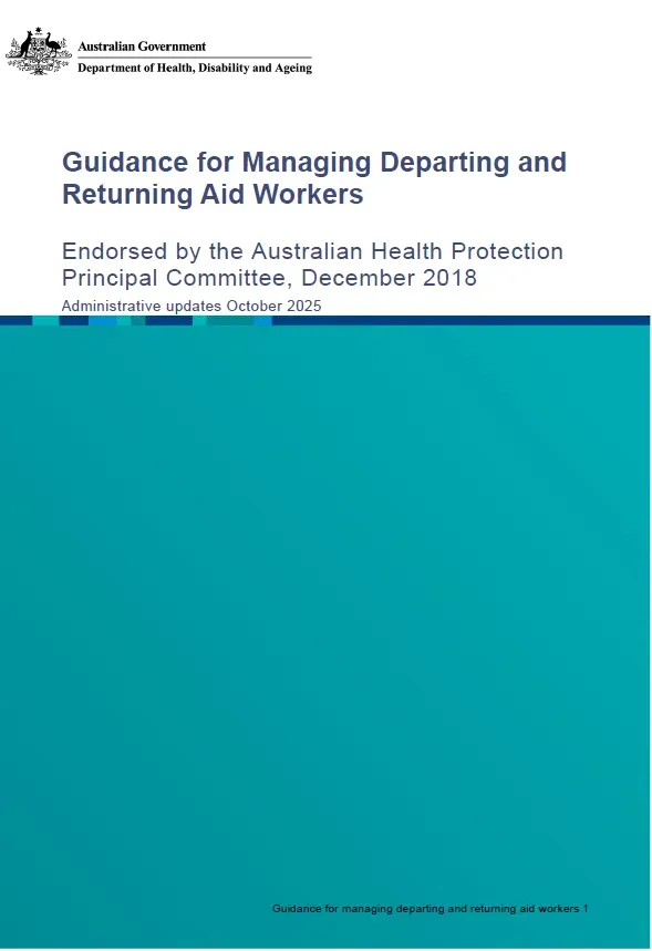 Guidance for managing departing and returning aid workers