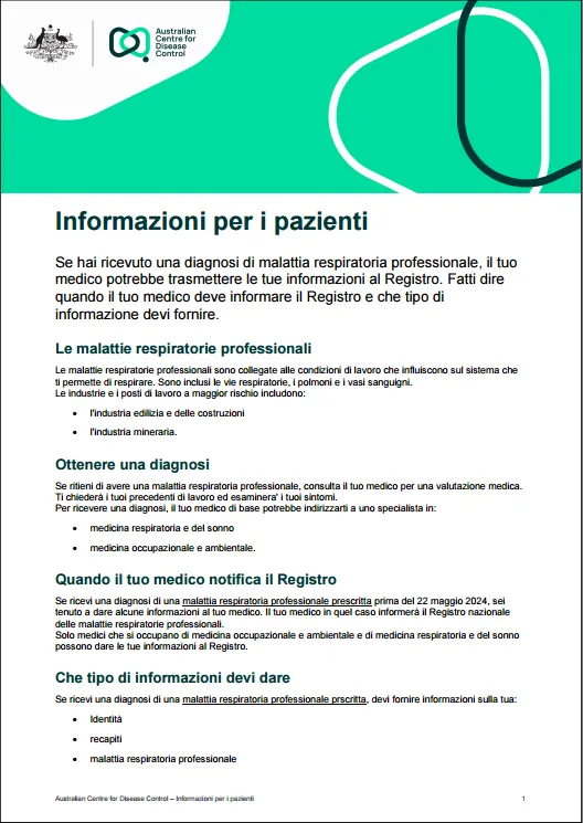Informazioni per i pazienti