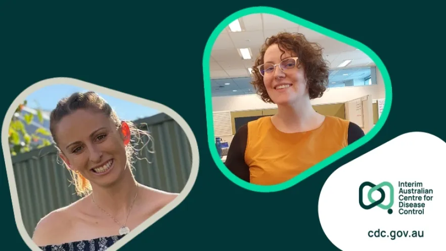 Head shots of epidemiologists Siobhan and Caitlin