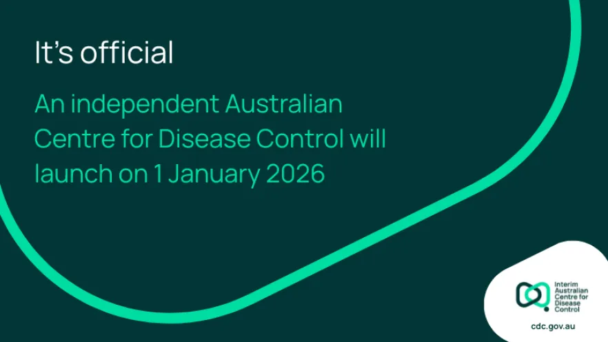 Branded tile saying it's official - Australian CDC to start 1 January 2026