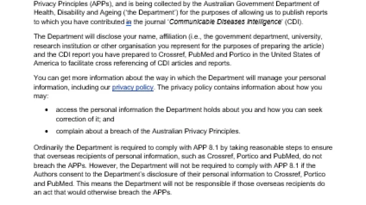 CDI – APP5 notification form