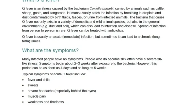 Front cover of fact sheet