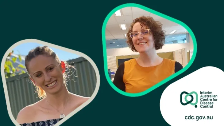 Head shots of epidemiologists Siobhan and Caitlin