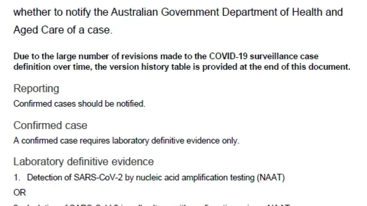 Coronavirus Disease 2019 (COVID-19) – Surveillance case definition document