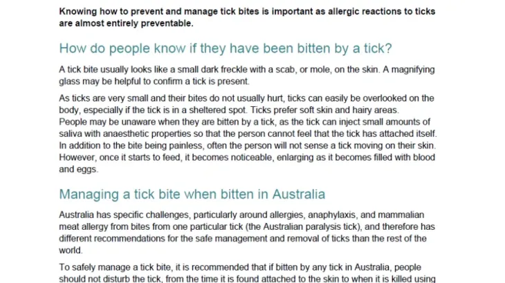 First page of fact sheet