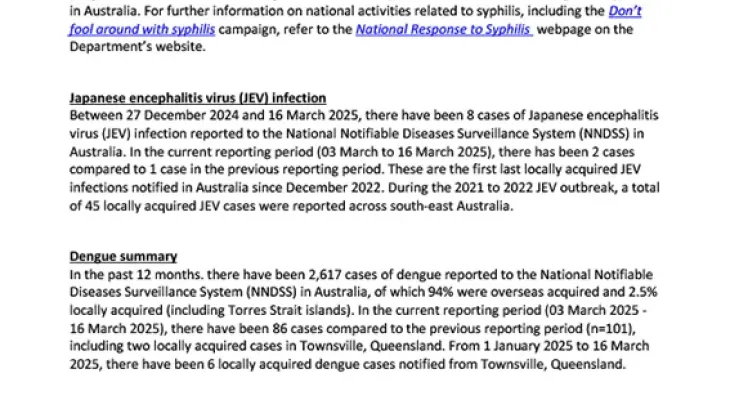 Image of fortnightly report document