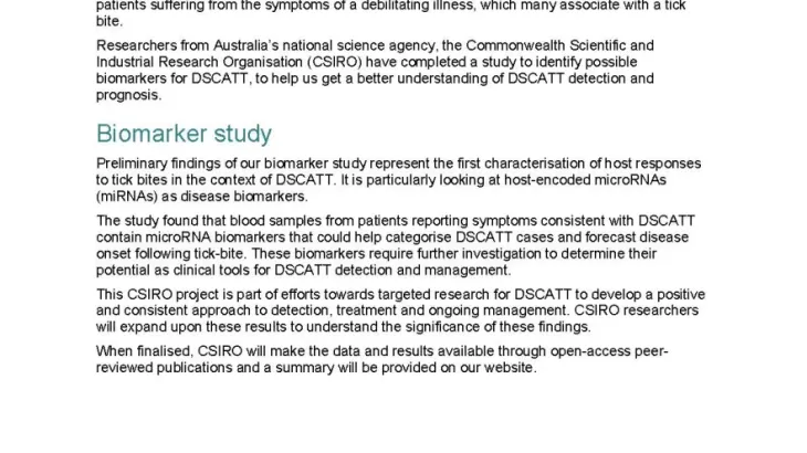 Image of the one-page report