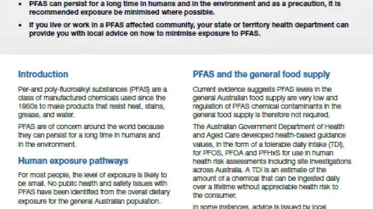 First page of fact sheet