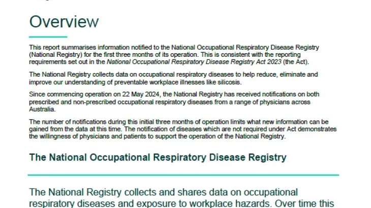 National Occupational Respiratory Disease Registry – Annual Report 2024