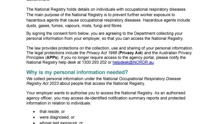 NORDR – Agency officer personal information collection notice