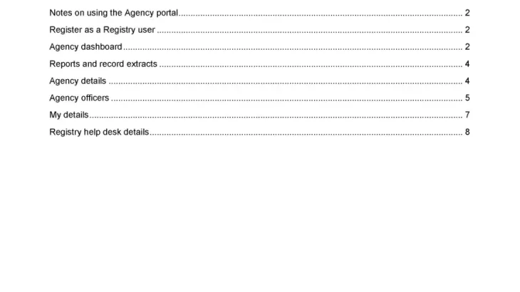 NORDR – Agency portal user guide