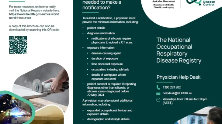 NORDR – National Occupational Respiratory Disease Registry brochure
