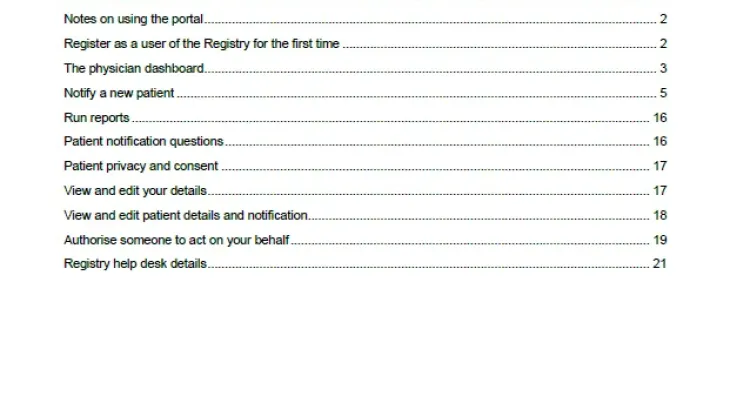 NORDR – Physician user guide