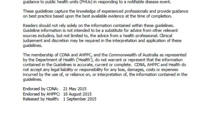 Hepatitis C – CDNA National Guidelines for Public Health Units