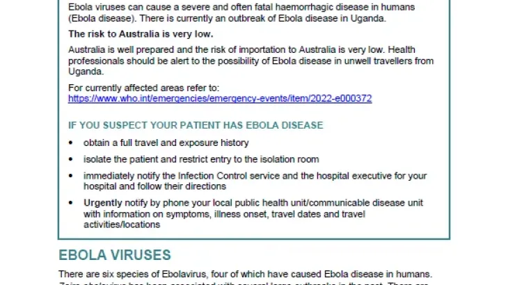 Ebola resources